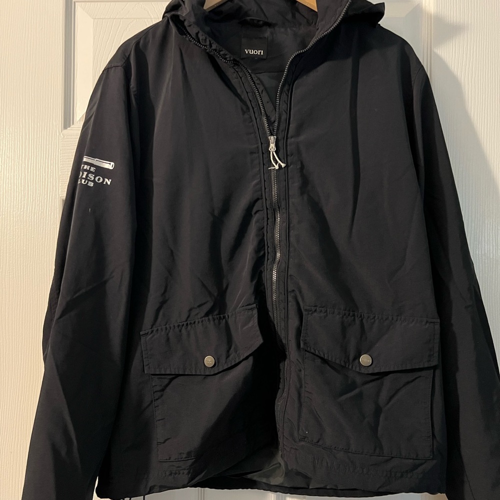 Vuori x The Madison Club Men's Black Windbreaker Jacket